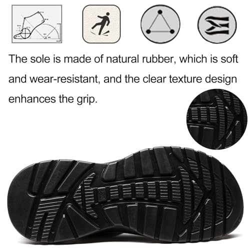 Men's Leather Adjustable Back Strap Flats Sandals Comfort Open Toe Slip-On Non-Slip Dual Use Strap Beach Sandals Casual Summer Air Cushion Slidess4