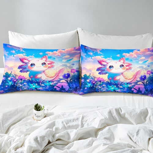 Parure de lit animaux et fleurs avec housse de couette zippée