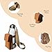Leiky Life Fashion Leather Water Bottle Phone Bag with Pocket Strap Keyring Magnet Closure Compatible to 27oz (Brown)