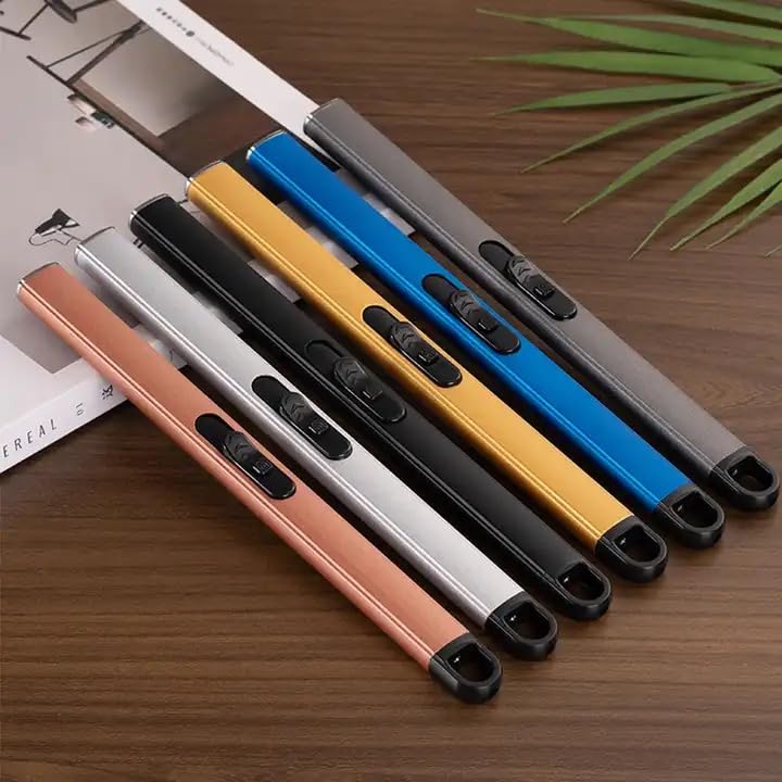 Electric Candle Lighter Plasma Arc Lighters with USB Rechargeable Battery Windproof Flameless Retractable Head Premium BBQ Firework Lighter