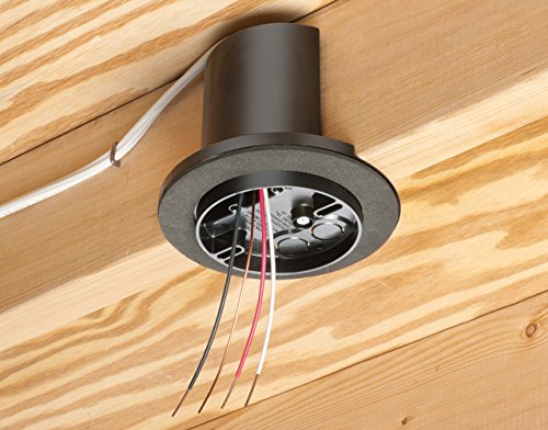 Arlington Industries FB443F-25 Screw-On L-Shaped Fan and Fixture Mounting Box with Joist Mount, 18.8-Cubic Inch, Black, 25-Pack - Thumbnail 3
