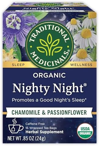 TRADITIONAL MEDICINALS HERB TEA,OG1,NIGHTY NIGHT, 16 BAG