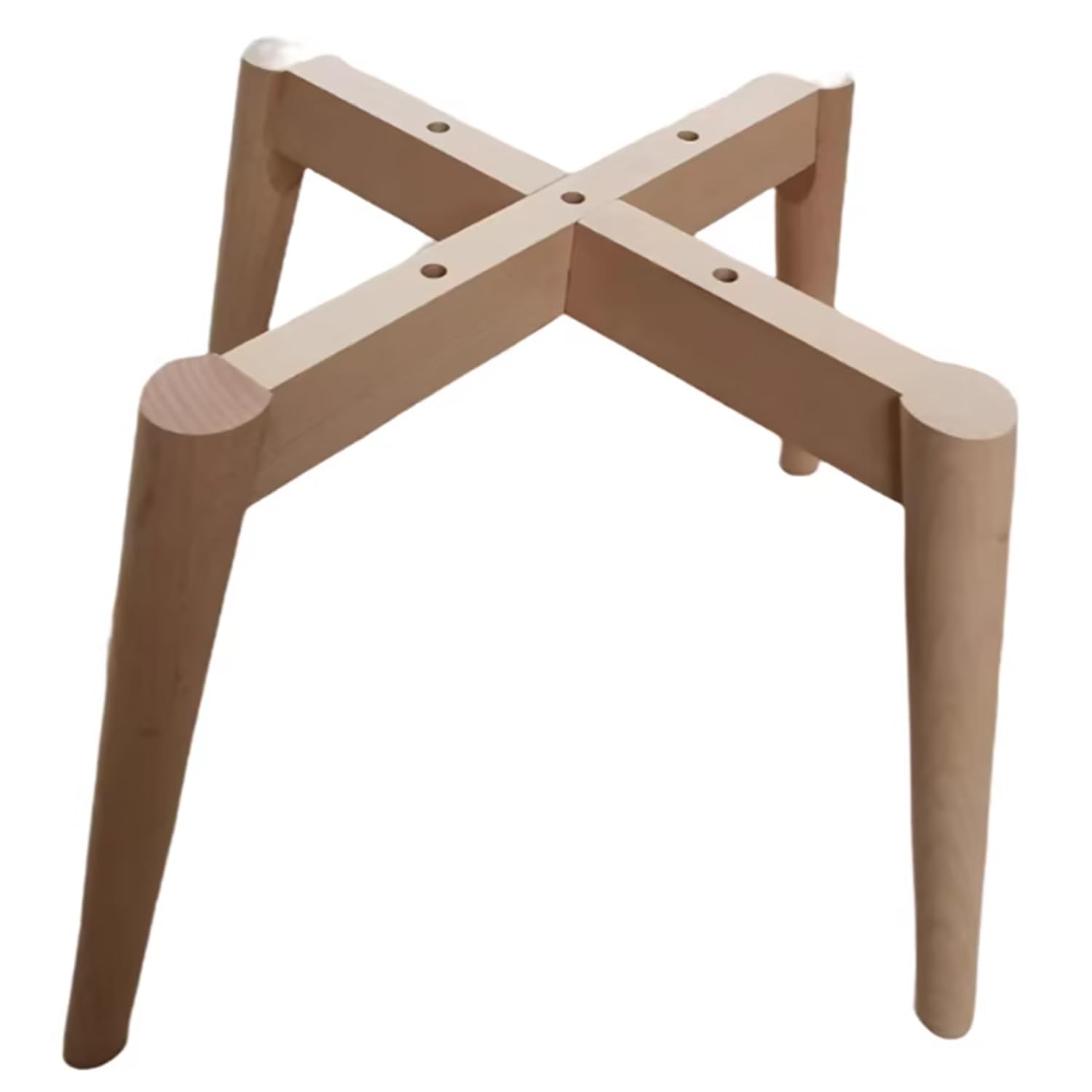 Patas de Taburete de Madera Maciza, pies de Repuesto para mesas, Patas de Silla de Comedor con Estructura en Cruz para tableros de Madera(60cm/24in)