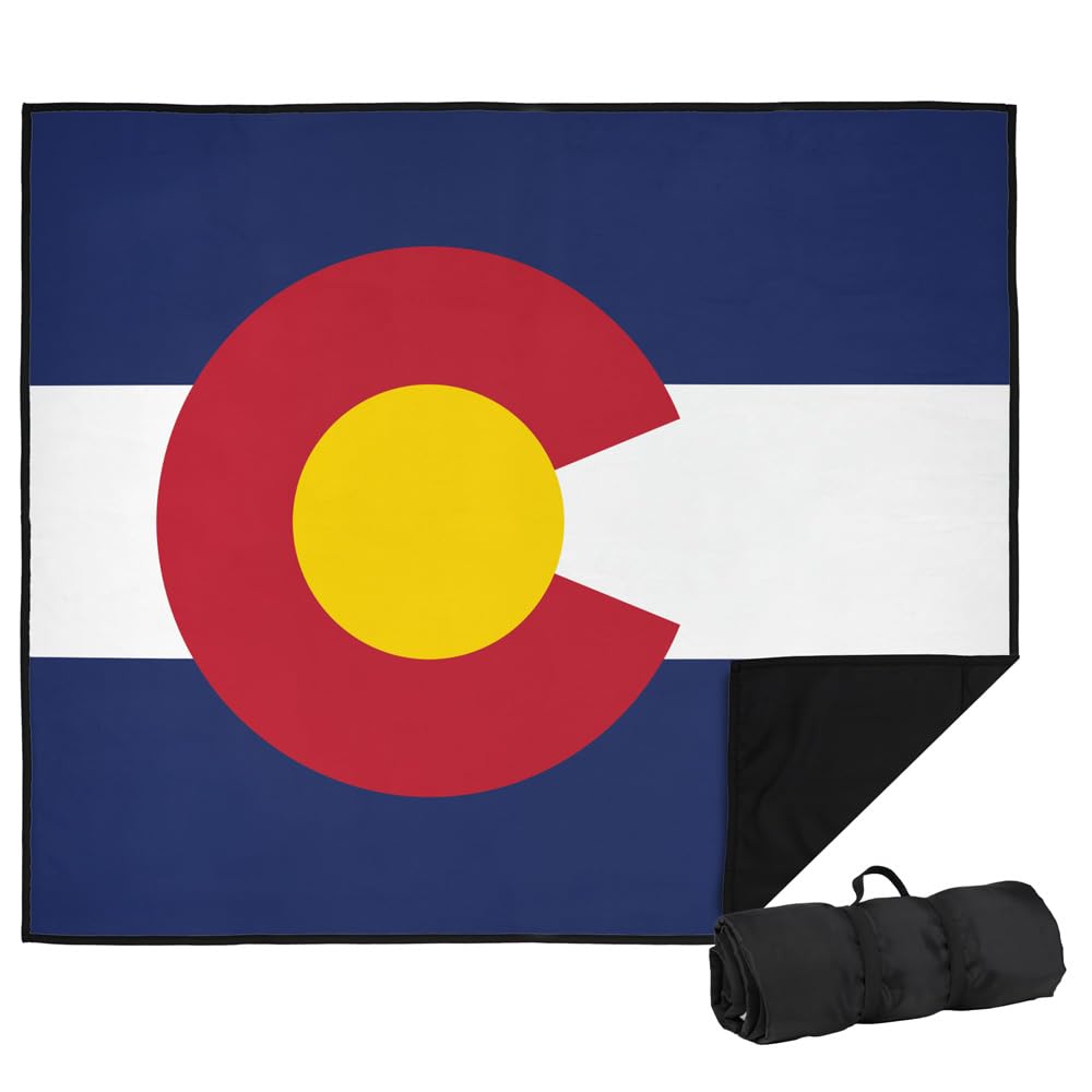 LOGOVISION Colorado Flag Picnic Outdoor Blanket, 50