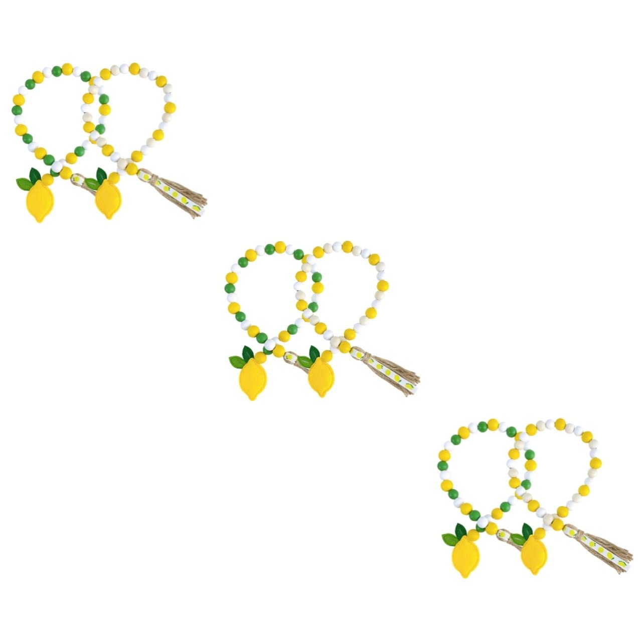 TEHAUX 6stücke Beaded Garland Mit Quasten Holzperlen Girlande Für Frühlings Und Sommerdekoration Für Hochzeiten Partys Und Heimdekoration Langlebig Und Wiederverwendbar