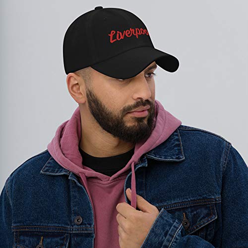 Liverpool Script Soccer Dad Hat Black miniatura 5