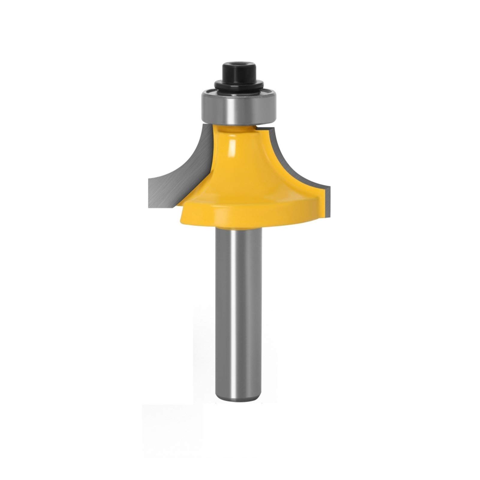 Xuulan Xianglaa-Router Bit, 8mm Shank Rotondi Frese finita for la Lavorazione del Legno 2 Flute Endmill con Cuscinetto Fresa Angolo Rotonda su Bit 1pc, Alta qualità (Cutting Edge Length : 8X28.6