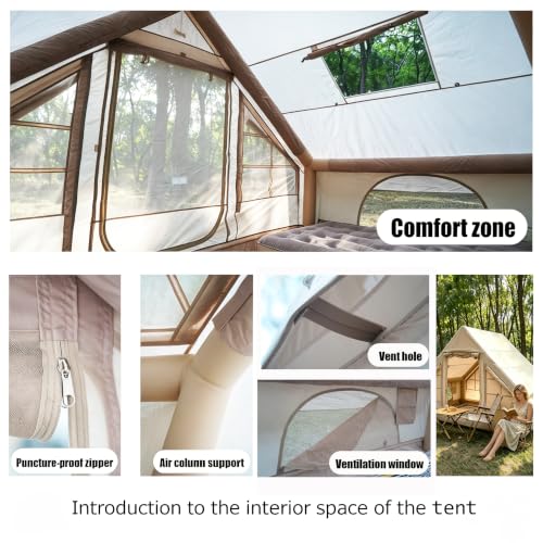 Carpa inflable para camping Forestep para 4 personas, 9.8'x6.9' con altura de 6.6 pies miniatura 5