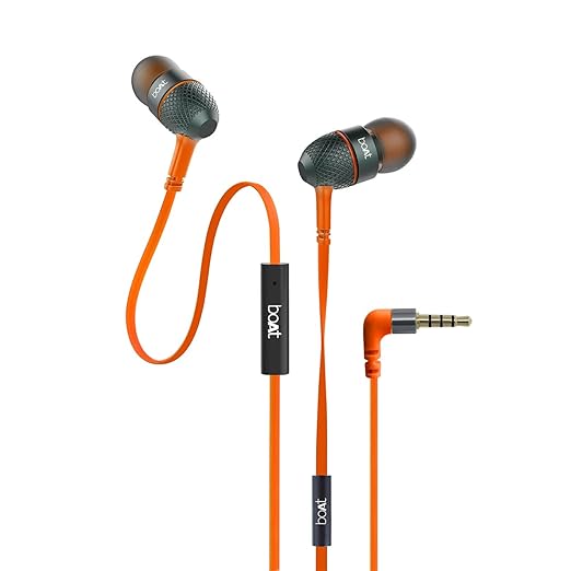 boAt Bassheads 225 Wired in Ear Earphone with Mic(Molten Orange) at Rs. 699