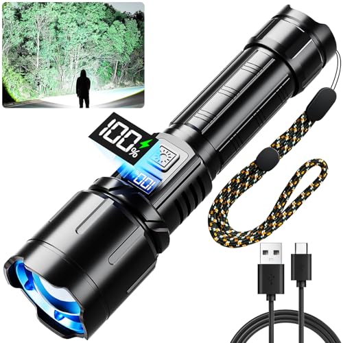 Rechargeable Flashlight 990000 High Lumen, Brightest LED Flashlights with IPX7 Waterproof, Zoomable,...