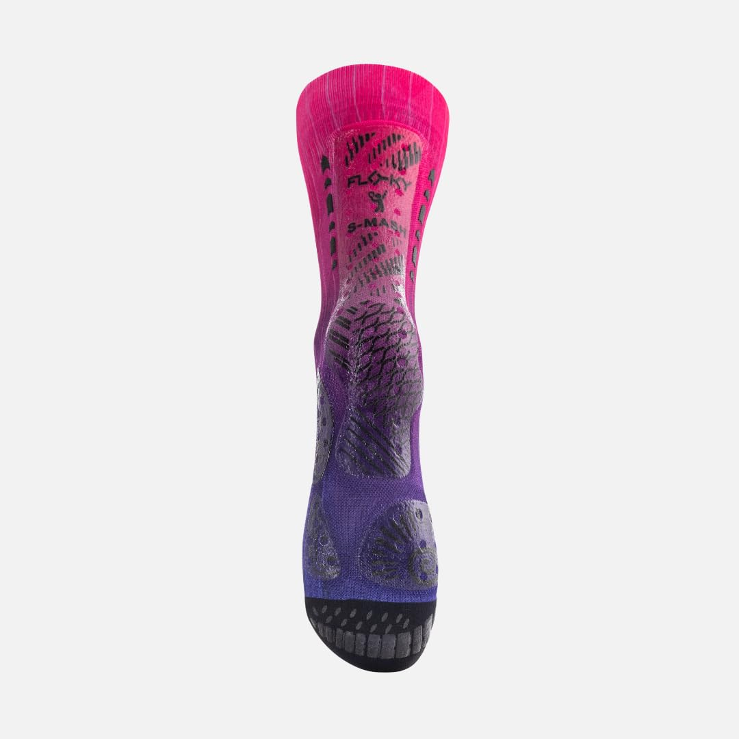 FLOKY S-Mash 3D Calcetines Padel Biomecánicos Calcetín Tenis y Padel Antideslizante Tobillo Estabilizado Protector del tendón de Aquiles Soporte de Plantilla para Comodidad y Recuperación