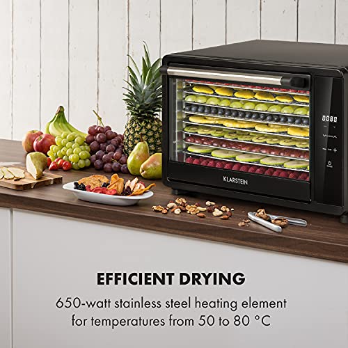 Klarstein Dörrautomat, Dörrgerät, Food Dehydrator, Dörrautomat aus Metall, Dehydrator Food Dryer, 650 Watt, Touch… – Bild 3