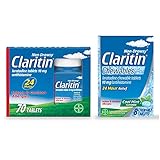 Claritin 24 Hour Allergy Medicine, Non-Drowsy Prescription Strength Allergy Relief, Loratadine...