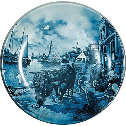 Essence of Europe Gifts Collectible Dutch Gift J.C Van Hunnik Fisherman Scene Decorative Blue 8