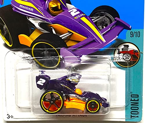 Hot Wheels 2017 Tooned Tarmac Attack Mini Car Purple miniatura 3