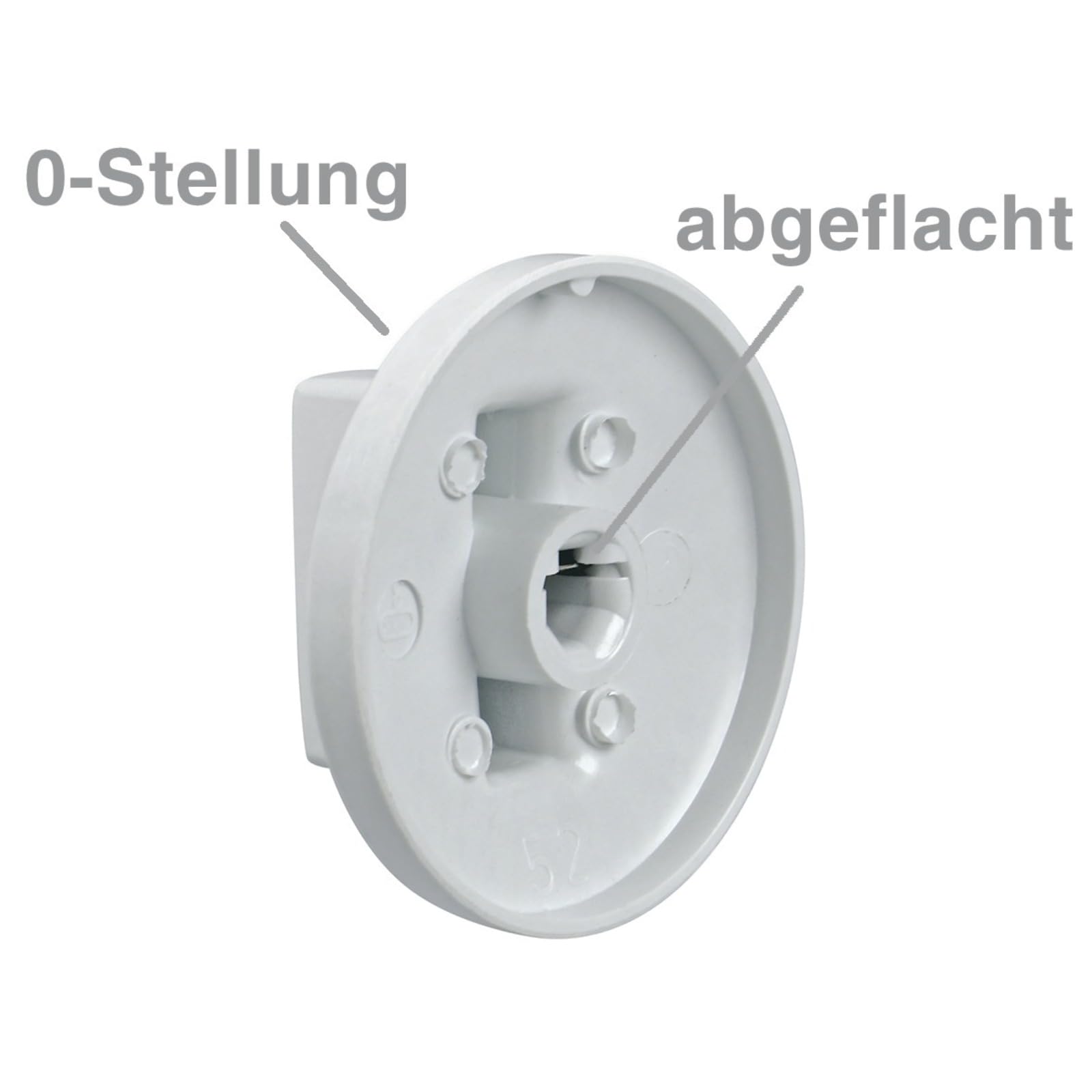 LUTH Premium Profi Parts Knebelset 9-Teilig Weiß Universal für Herd
