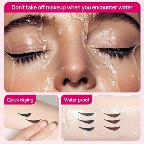Image of Dual Tip Eyeliner Stamp Pen - Waterproof, Quick-Dry, Long-Lasting & Smudge-Proof for Beginners, Natural l Look with Black Eye Liner, Easy to Use for Everyday & Special Occasions