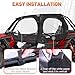 StarknightMT RZR XP4 1000 Cab Enclosure Upper Doors, 4 Seater Soft Side Windows With Zipper Vent Compatible With Polaris 2014-2023 RZR XP 4 1000/19-21 XP4 TURBO Accessories