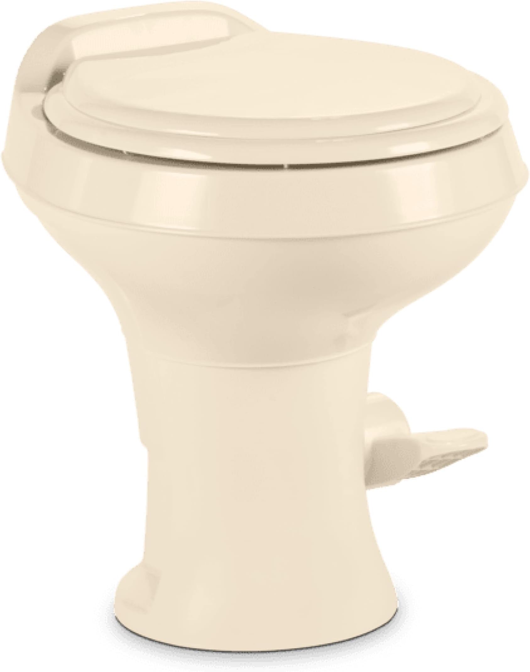 Dometic 320 RV Toilet Gravity Flush with enameled wood seat Standard Height