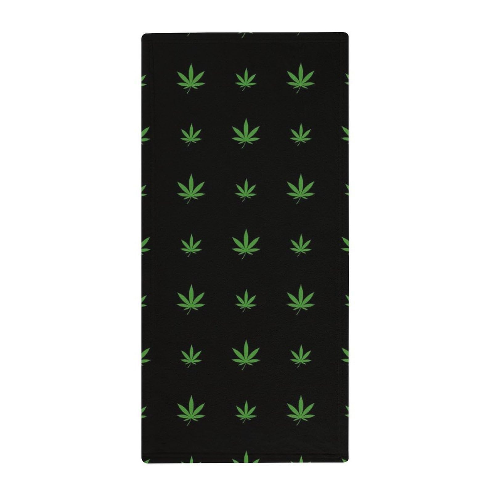 Anceky Compact Travel Bath Towels, Weedleaf Pattern Quick-Dry Absorbent Towels for Gym, Camp & Fitness Enthusiasts