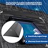 Rrygzxd 3 Pcs Roof Rain Diverter for Shingles Roofing, 3.2FT Rain Gutter Diverter, Rain Diverter for Roof Chimneys, Doorways, Windows and Roof Vents