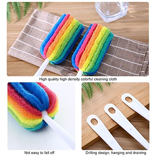 Image of gofidin 4PCS Cleaning Bottle Washer Coffee Cup Cleaning Colorful Sponge Cleaner Cup Washing Brush Long Bottle Brush