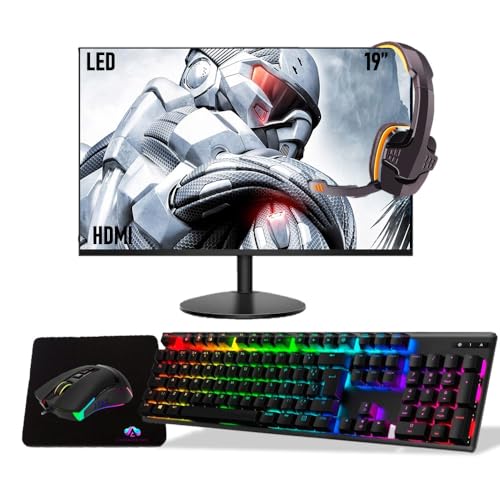 PC Gamer Completo Intel Core i7, RAM 16GB, SSD 480GB, GEFORCE 4GB + Monitor + Kit Gamer + Wi-Fi - AD
