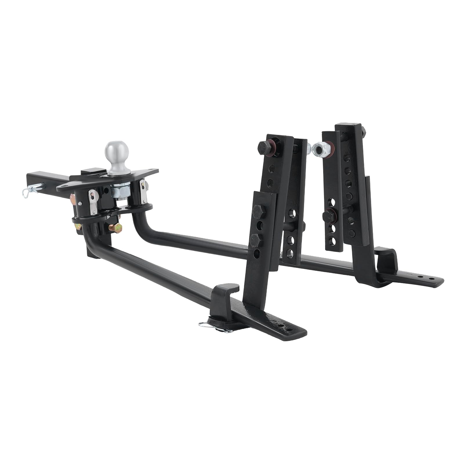 Weight Distribution Hitch, 8000lbs Trailer Hitch with Wrench, Trailer Sway Control Kit for Bumper Towing Trailers Including Motorhomes, Campers, Black