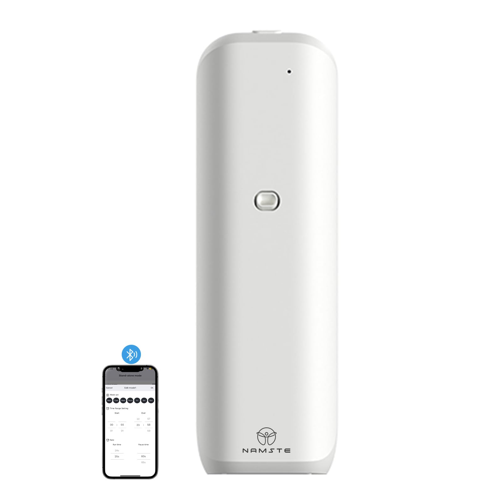 Imagen del producto: NAMSTE Difusor de Aromas para Casa, 100ml Difusor de Aromas, 900 Pies Cuadrados Silencioso Difusor de Aceite Esencial Sin Agua Bluetooth Aplicable Mini Experiencia de Lujo para Familias (Blanco)