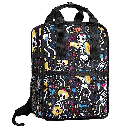Sac à dos mexicain multicolore compact de dimensions 35.5x26x12 cm