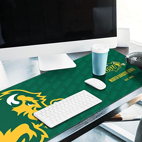 Image of YouTheFan NCAA North Dakota State Bison Logo Series Desk Pad | Water And Stain Resistant, Heavy-Duty Non-Slip Rubber Backing, Stitched Edge, Fits Under Mouse, Computer And Keyboard