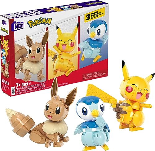 Kit trío figuras Pokémon a construir para tardes de diversión creativa en familia