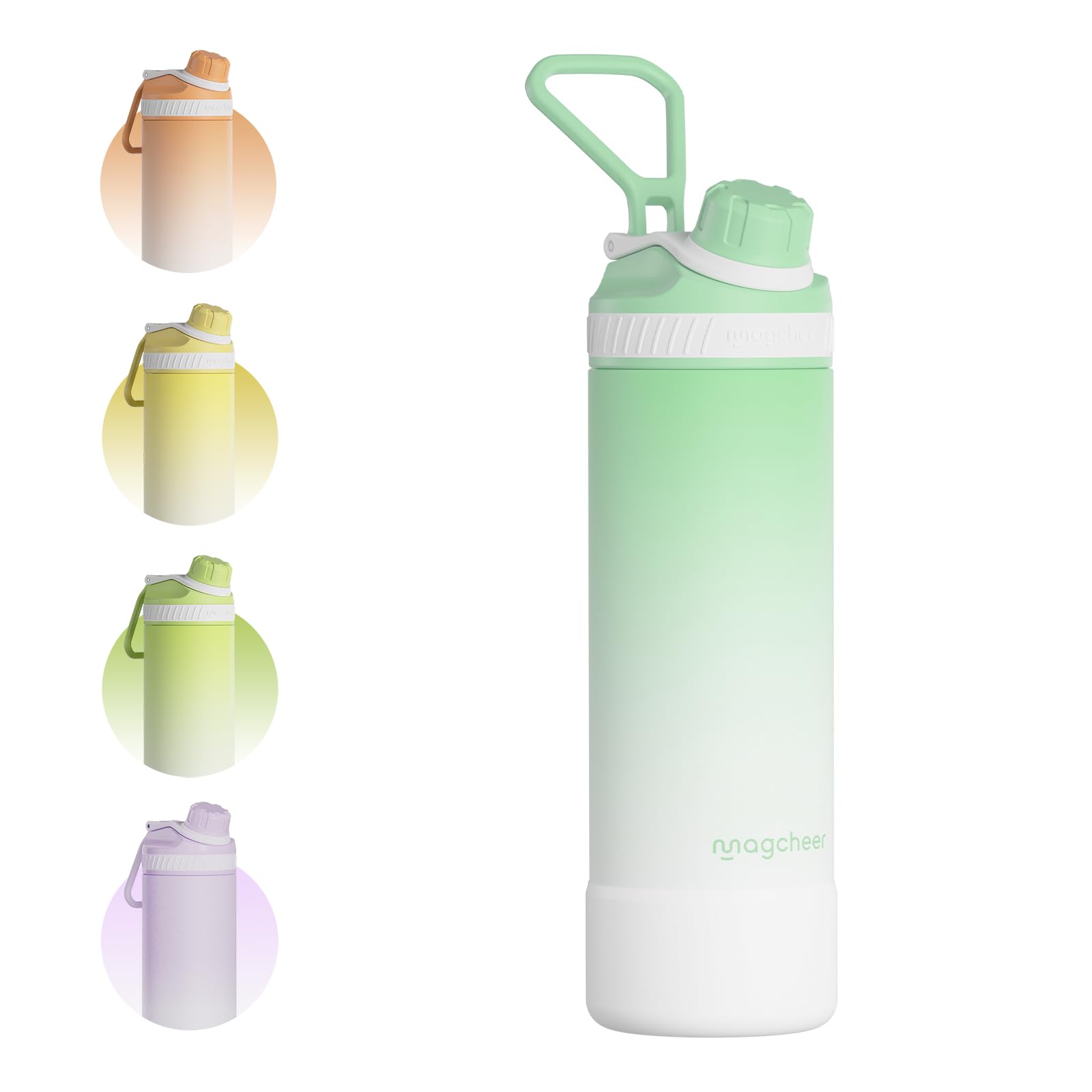 Mgacheer 750ml Insulated Metal Water Bottle with Spout Lid(Mint) — image 1