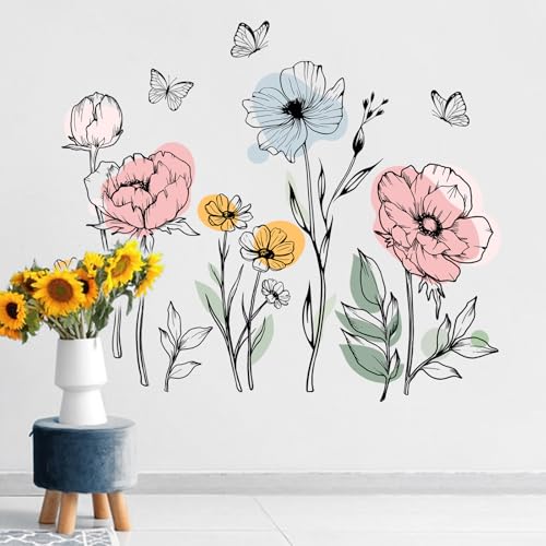 Vinilo Decorativo Floral Grande Mfault 35x12 in miniatura 4