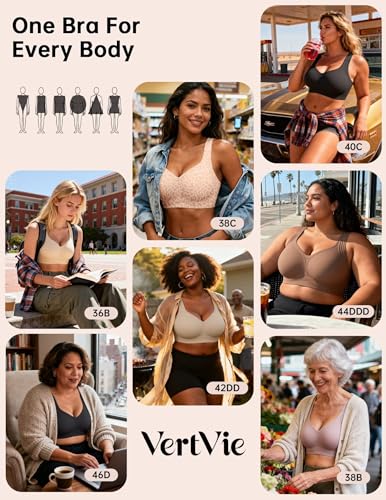 Image of Vertvie Jelly Bras for Women No Underwire Minimizer Support
