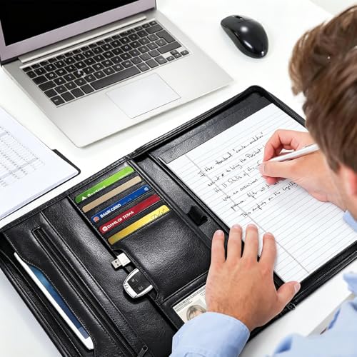 Godery Zippered Padfolio Portfolio