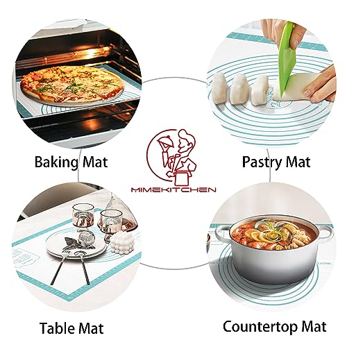 Non-Stick Silicone Pastry Mat, Thick Silicone Baking Mat - Dough Mat for Rolling, Silicone Mat for Baking Cookies Macarons Bread, Extra Large 26 x 16 Inch by Mimekitchen - Image 5