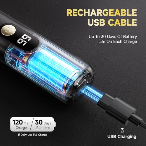 Image of Beard Trimmer for Men, Electric Razor & Nose Hair Trimmer - IPX7 Waterproof All-in-One Body Grooming Kit for Wet /Dry Use on Beard, Chest, Legs & More