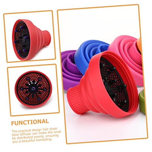 FRCOLOR 4Pcs Capa De Secador De Cabelo De Silicone Modelagem Capa De Vento De Viagem Vermelha