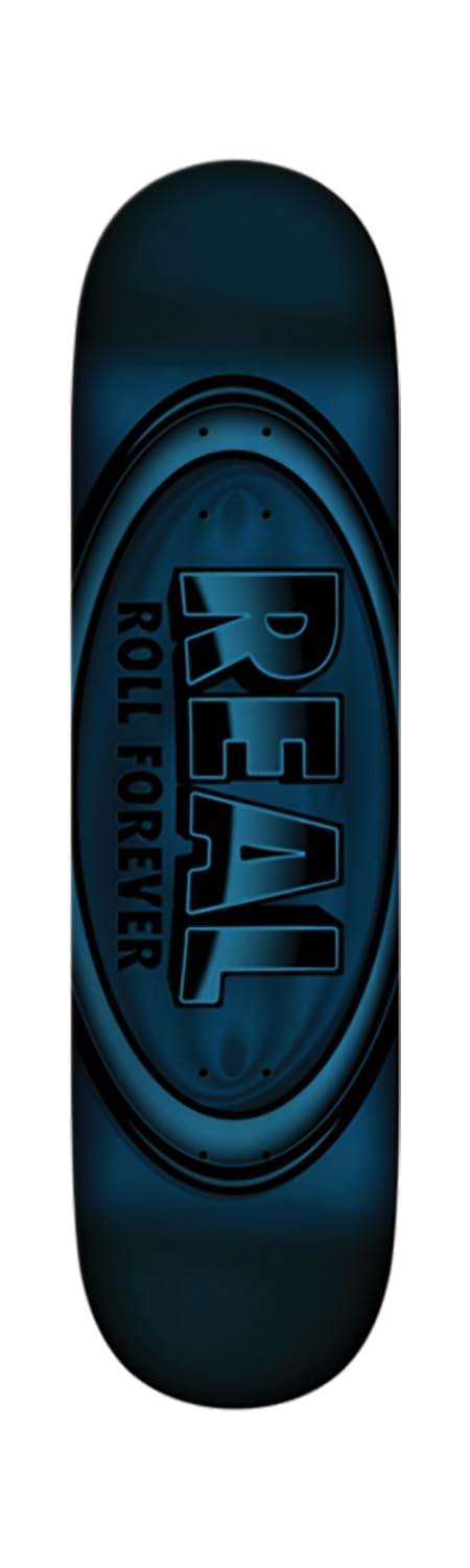 Real Skateboards Oval DBX Blue Foil Skateboard Deck - 8.5