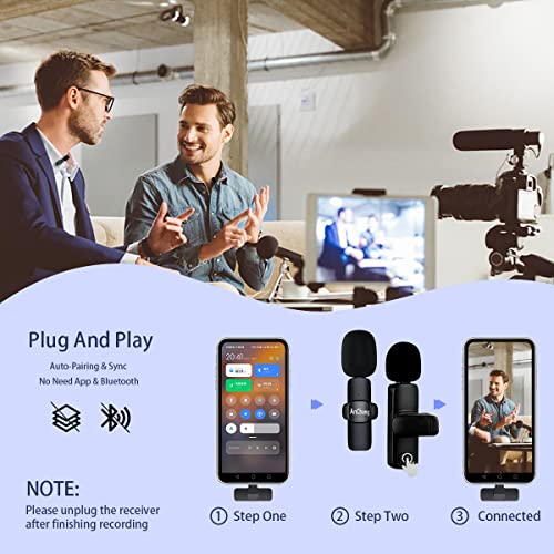 Wireless Lavalier Microphone For Iphone/Android/Laptop Mini Usb C Mic Plug And Play Wireless Microphone Intelligent Noise Reduction Microphone For Video Recording, Live Stream, Vlog, Youtube, Tiktok #TOP2