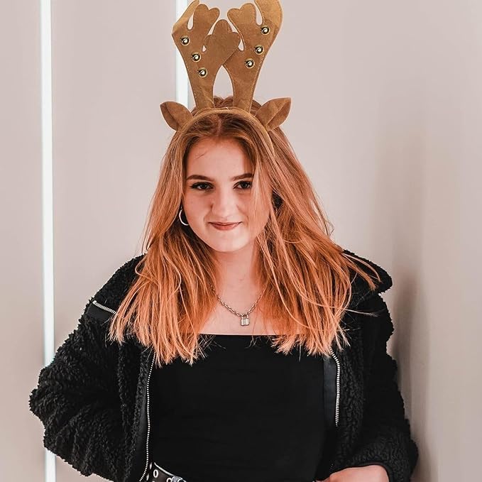 PartyToko Christmas Reindeer Antlers Headband Deer Antlers Headband for Xmas Party Costume Accessory 1pcs 2