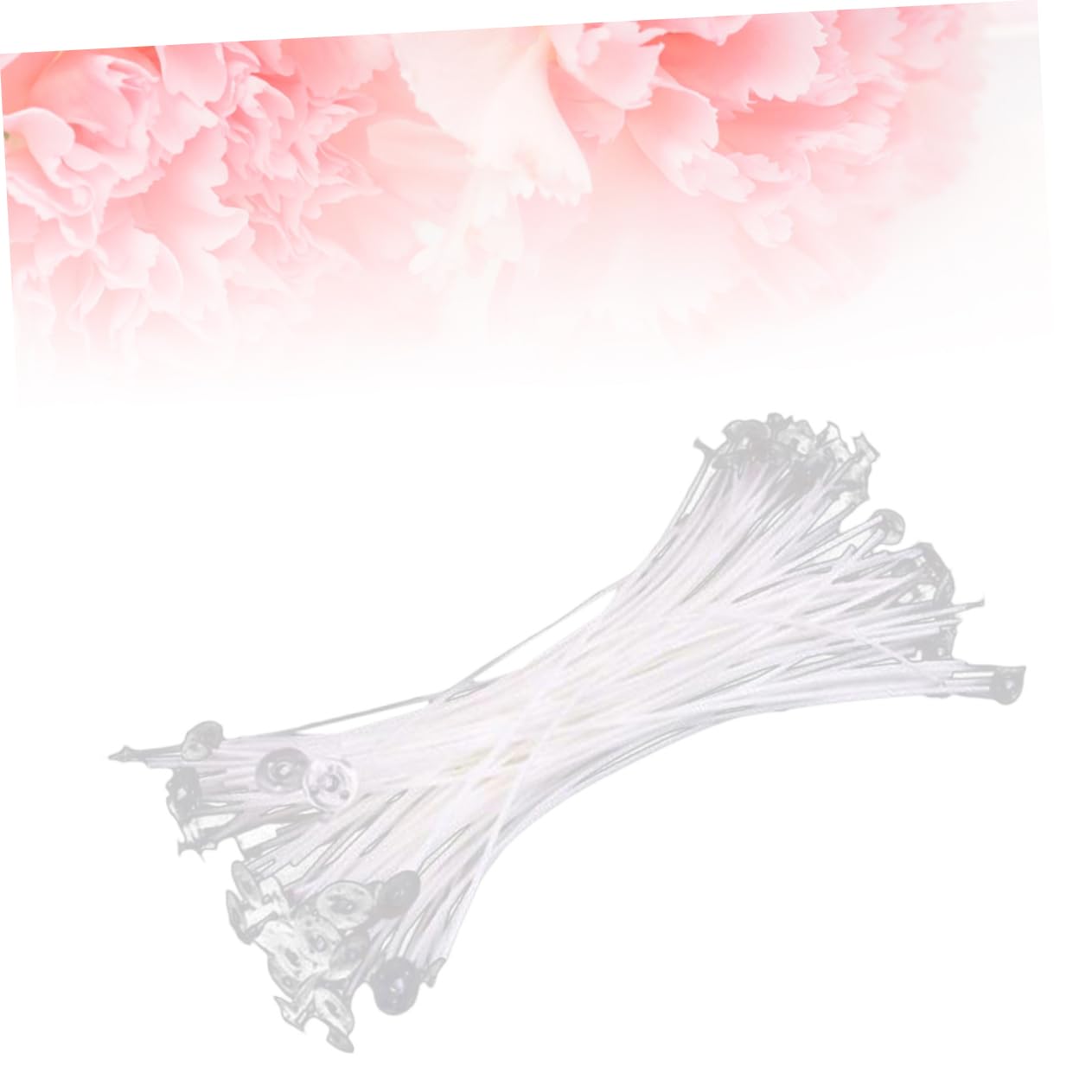 HOMSFOU DIY Candle Wick Core 50pcs 17cm Waxed Sustainers Waxed for Candle Making