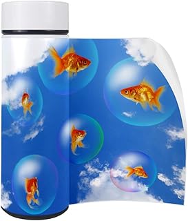 Złota rybka i stal akwariowa termos izolowany próżniowy kubek szczelna butelka na wodę