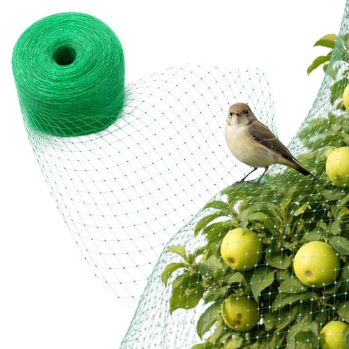 TECHZOCO Red para pájaros, Red Jardín Antipájaros, Protector de Plantas, Frutas, Flores Verduras, Malla para plantación Anti Aves, Cuadrada 15x15 mm, 2 Metros de Alto x 10 Metros Largo, Verde