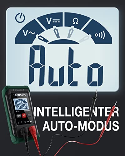 TESMEN TM-510 Digital Multimeter, 4000 Zähler Messgerät, Voltmeter mit Automatischem Messbereich,...
