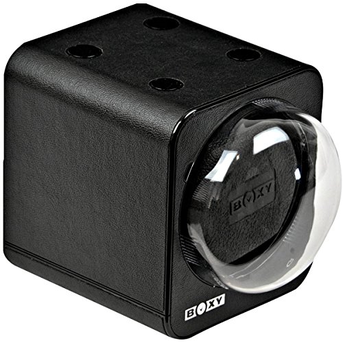 Preisvergleich Produktbild Boxy Fancy Uhrenbeweger PU-Leder schwarz PRO1 mit Netzadapter