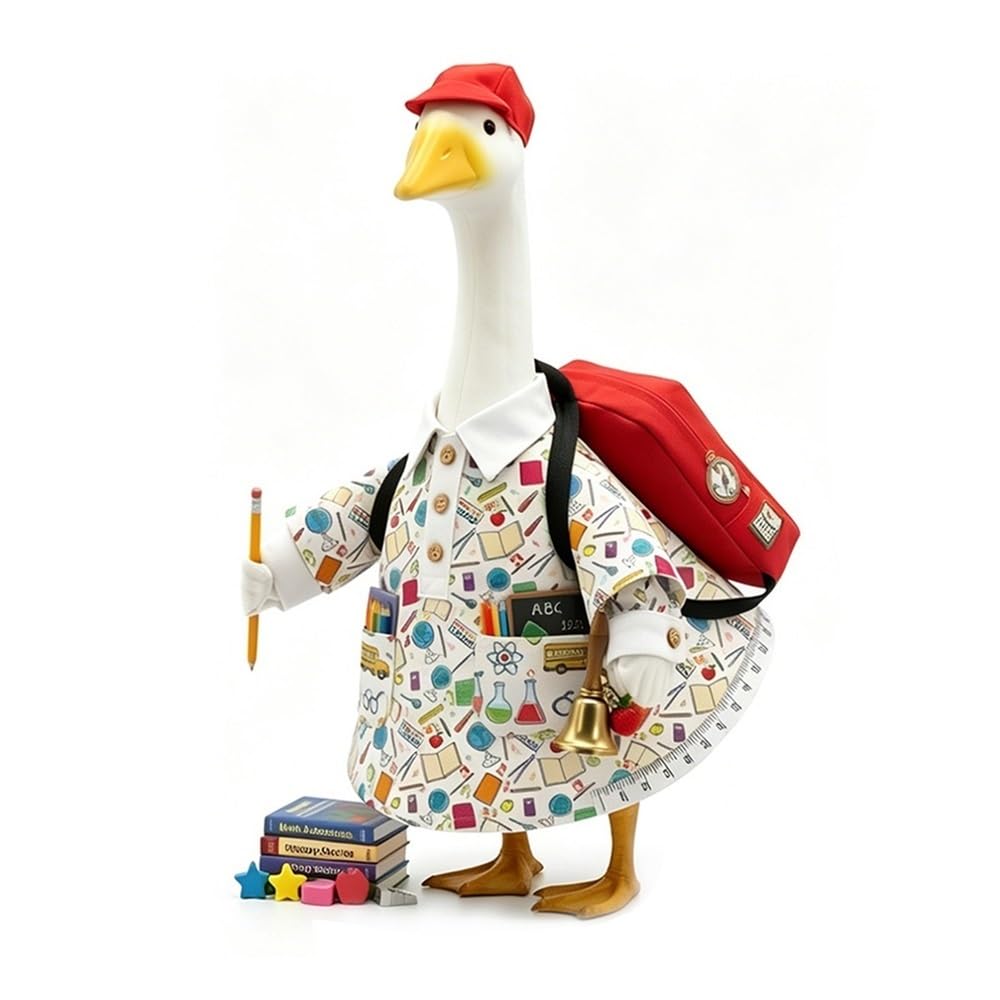 Eowstar 17" Pencil Theme Goose Costume, Easy Back to School Lawn Porch Decor(Whiteruler)
