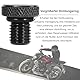 JIAYAN 4Pcs M10x1.25 Universal Motorrad Rückspiegel Schrauben (2 Regular & 2 Reverse) für Motorrad, ATV und Bike (Schwarz)