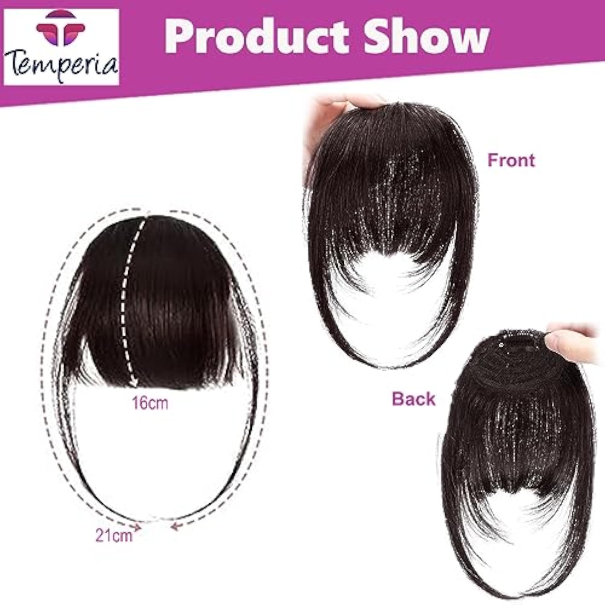 Clip-On Side Curtain Bangs Hair Extensions, Stylish Accessories